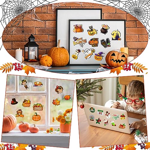 Funtery 30Pcs Holiday Refrigerator Magnets Set – Thanksgiving, Halloween & Christmas (Pumpkin Theme)