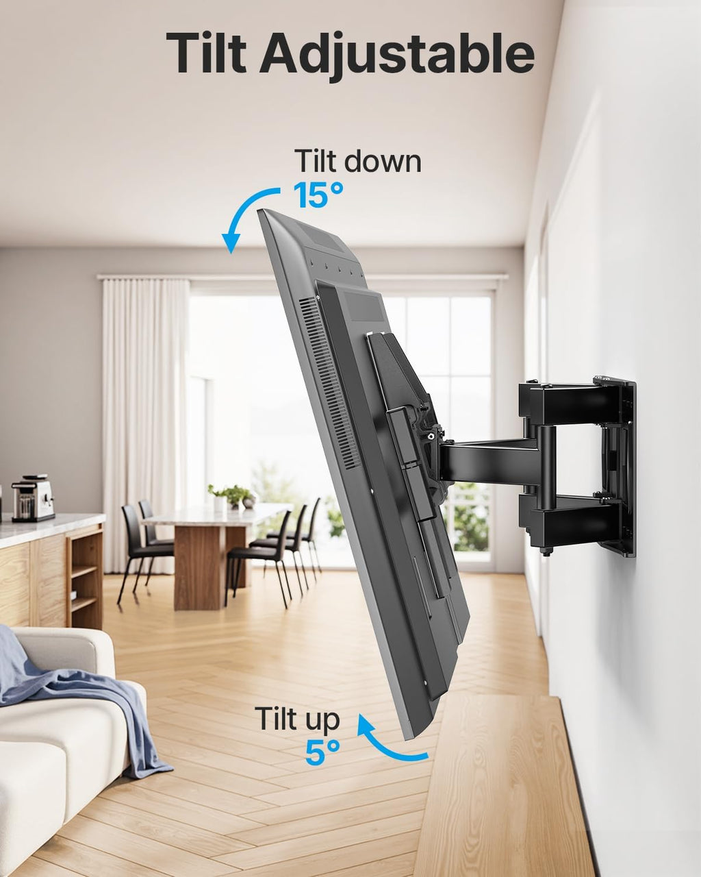 USX STAR Full Motion TV Wall Mount - Fits 37-85 Inch TVs Up to 132lbs | Swivel & Tilt Articulating Bracket