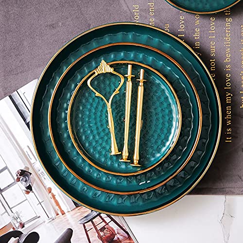 Aebor 3 Tier Round Porcelain Tiered Cupcake Stand, Tiered Serving Stand, Dessert Stand, Serving Tray Platter for Tea Party, Wedding and Birthday (White)