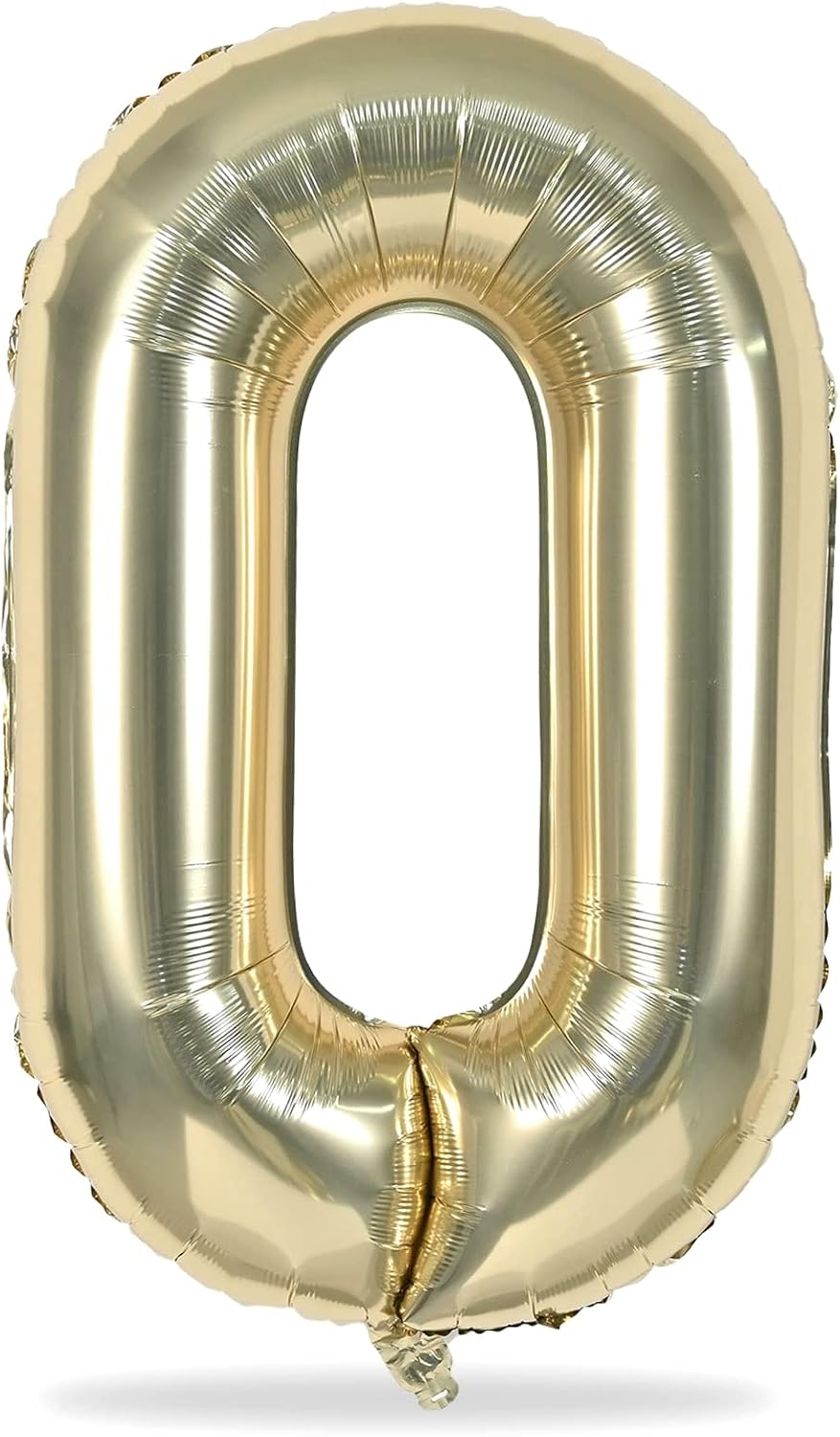 Skiennix 40" Champagne Gold Number 0 Balloon - Large Foil Helium Decoration for Birthdays & Anniversaries