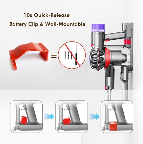 Dyson V8 Battery - 70 Minutes Exclusive Swappable Power | Includes 2 Filters for Animal/Absolute/Motorhead/Fluffy