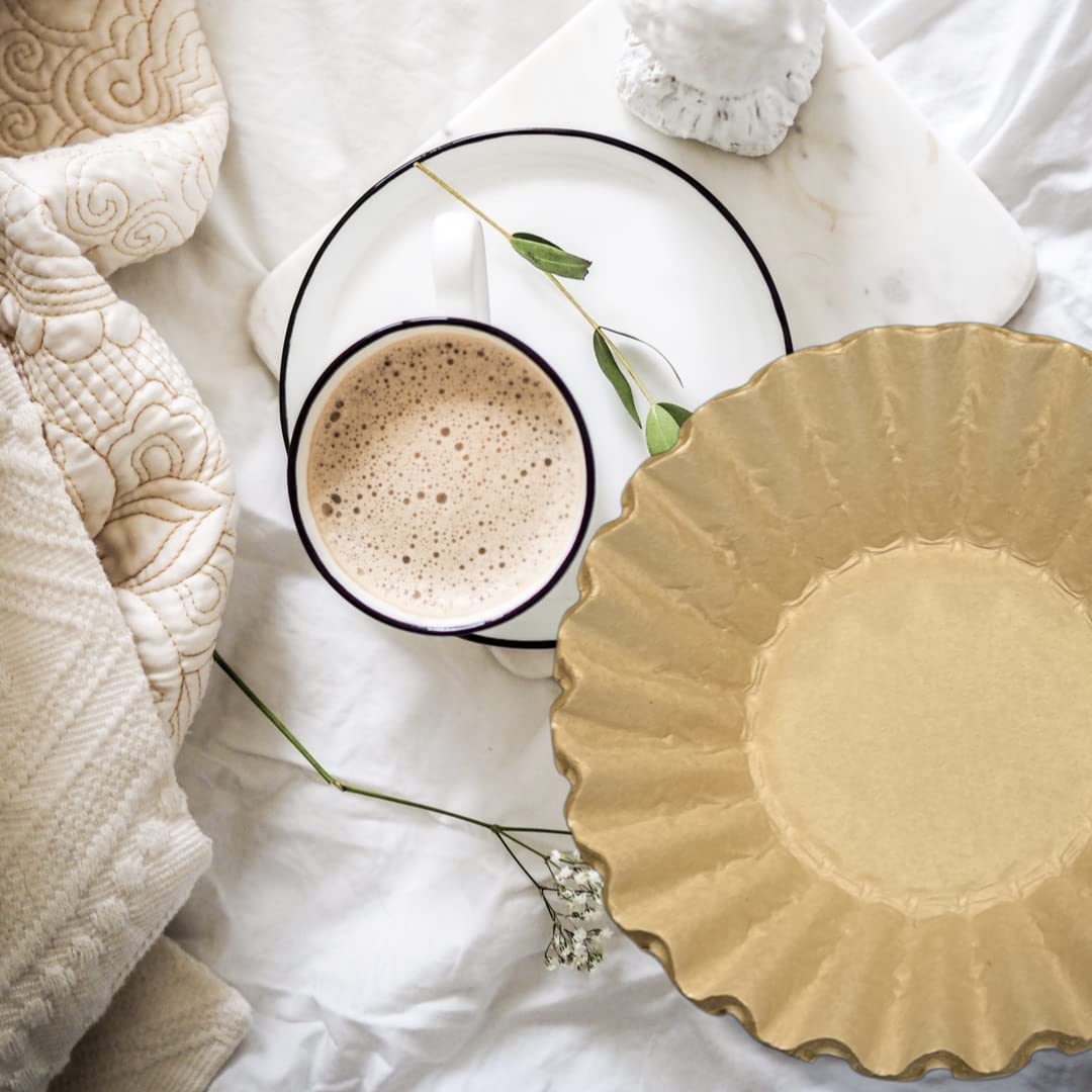 Extra Large Coffee Filters 12, 13, 14, 15, 16 Cup Basket for Commercial, Domestic Coffee Maker Extra High Extra Wide, Anti ground, Flattened Diameter 9.75" (200)