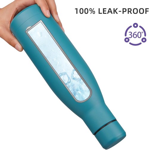 BJPKPK 25oz Insulated Stainless Steel Water Bottle - Reusable Travel Sports Bottle | Keeps Drinks Cold & Hot - Laguna Color