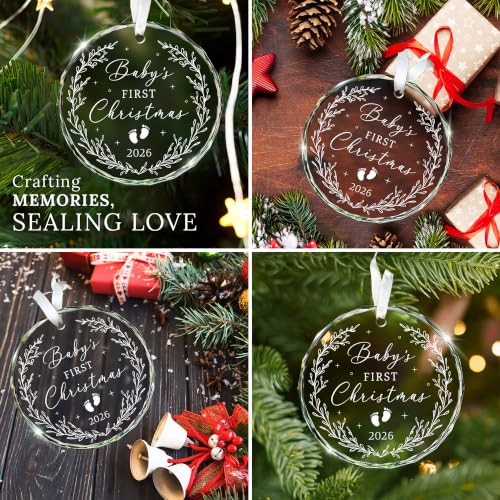 Baby's First Christmas Ornament 2026 - Keepsake Holiday Decor Gift