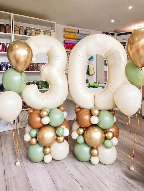 40 Inch Cream White Number 9 Balloon - Perfect for Birthday Parties, Weddings & Graduations