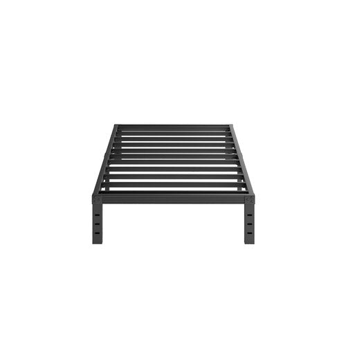 Furnitui 12 Inch High Platform Twin Bed Frame, Metal Bed Frame Twin No Box Spring Needed, Easy Assembly, Noise Free, Sturdy, Black