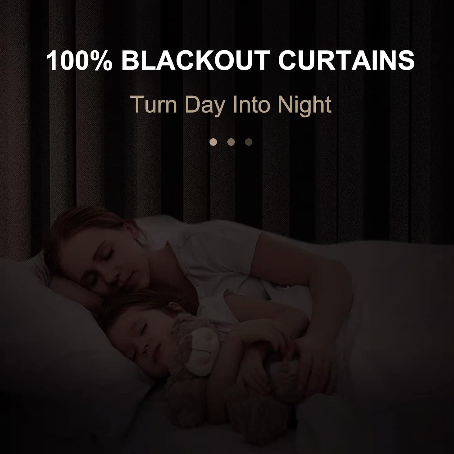 Skiennix 100% Blackout Linen Curtains - Thermal Insulated Drapes for Bedroom | 50" W x 96" L, Oatmeal