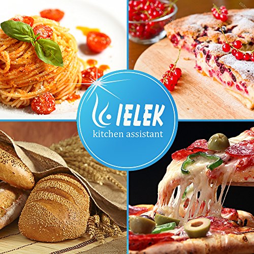 15 Inch Non-Stick Rolling Pin Set with Mat, Spatula & Brushes – Large & Small Dough Rollers with 2 Stainless Steel Cookie Cutters (IELEK)