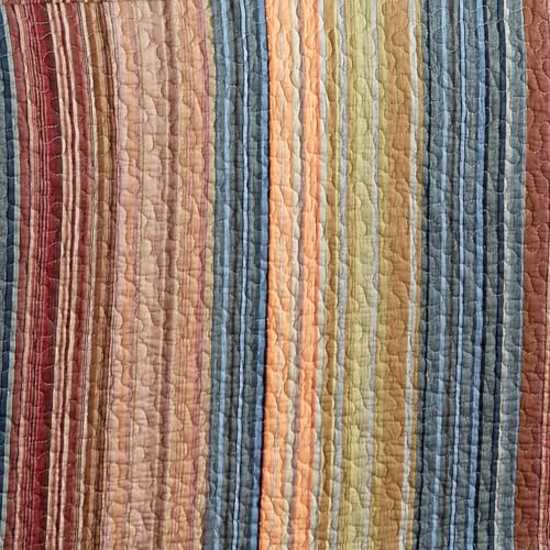 Katelin Quilted Daybed Bedding Set - 5 Piece, Cotton, Colorful Stripes