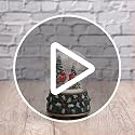 Kurt Adler 100mm Musical Wind-Up Christmas Tree Water Globe with Cardinals