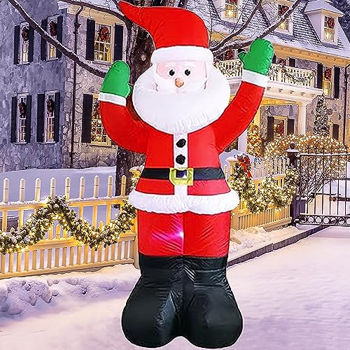 Holiday Essence 6 Ft Inflatable Santa Claus Outdoor Christmas Decoration with LED Lights