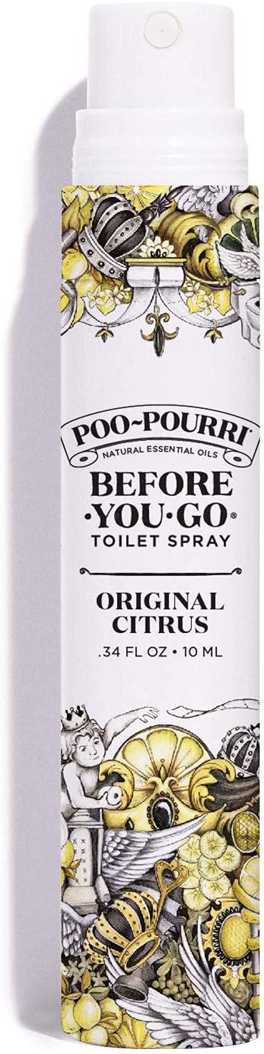Poo-Pourri Before-You-Go Toilet Spray - Original Citrus Travel Size .34 Fl Oz | Up to 20 Uses, TSA Approved