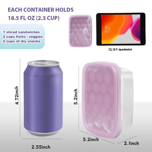 Tanjiae 3-Pack Stainless Steel Snack Containers for Kids & Toddlers - 550ml (18oz) Leakproof Reusable Food Containers with LFGB Certified Lids | Stackable Metal Lunch Box for Daycare, School, Travel