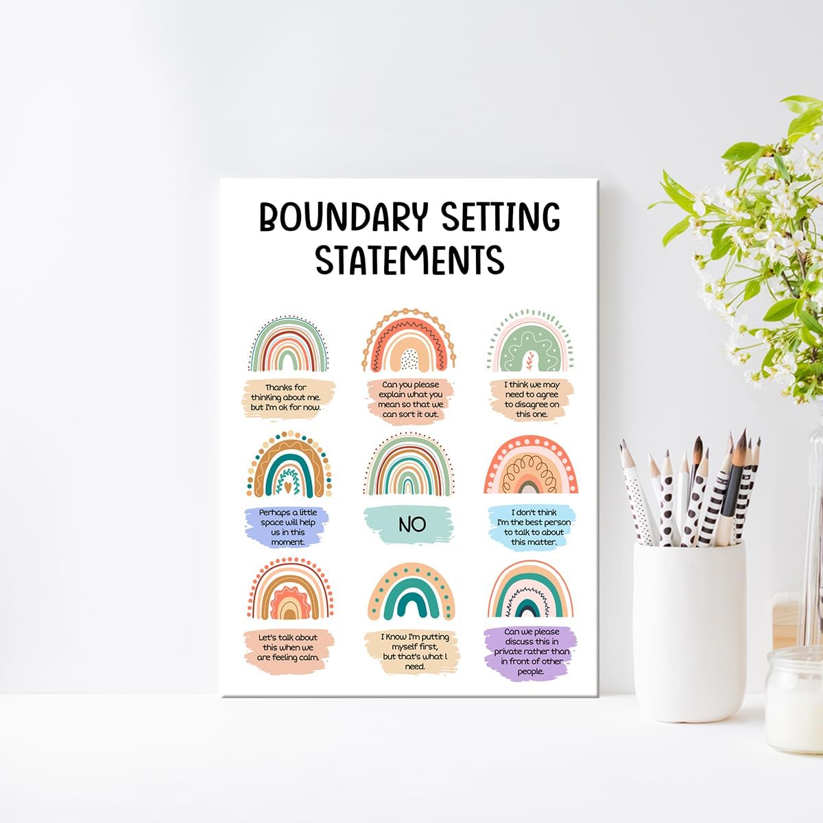 OTINGQD Therapy Poster Canvas - Inspirational Mental Health Wall Art for Office & Home Decor
