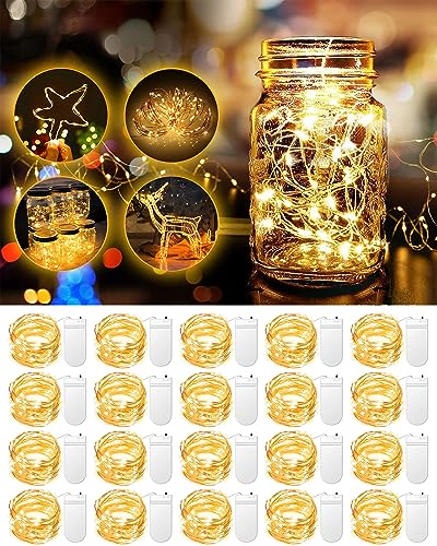 HOBAYS 20 Pack Battery Operated Fairy Lights 3.3ft Warm White LED