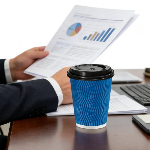Lamosi To go Coffee Cups with Lids, Disposable Coffee Cups with Lids 9 oz 50 Pack