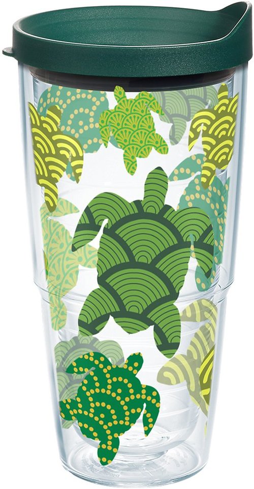 Tervis Turtle Pattern Made in USA Double Walled Insulated Tumbler Cup Keeps Drinks Cold & Hot, 24oz, Classic