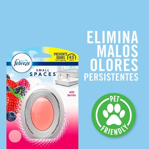 Febreze Small Spaces Air Freshener - Wild Berries Odor Fighter for Strong Odors | 1 Count