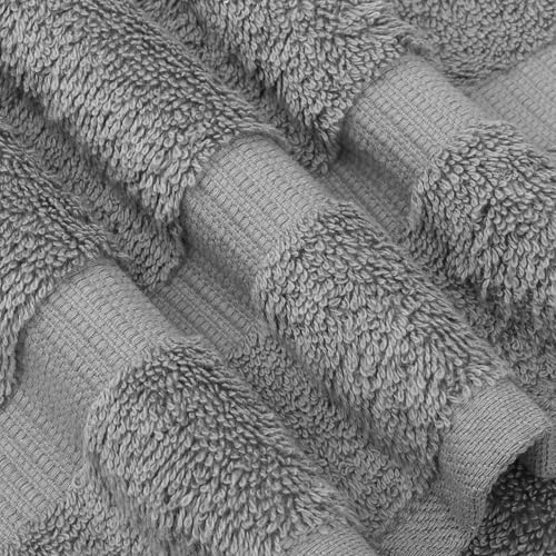 Chakir Turkish Linens 4-Piece Bath Towel Set, 100% Cotton Gray