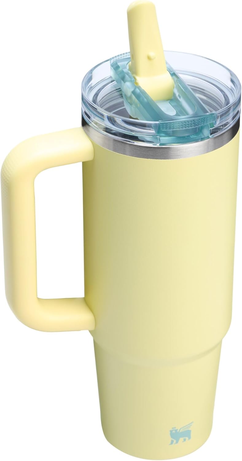 STANLEY Quencher ProTour 30 oz Tumbler - Leakproof Lid, Built-In Straw & Handle | BPA-Free Pomelo Color