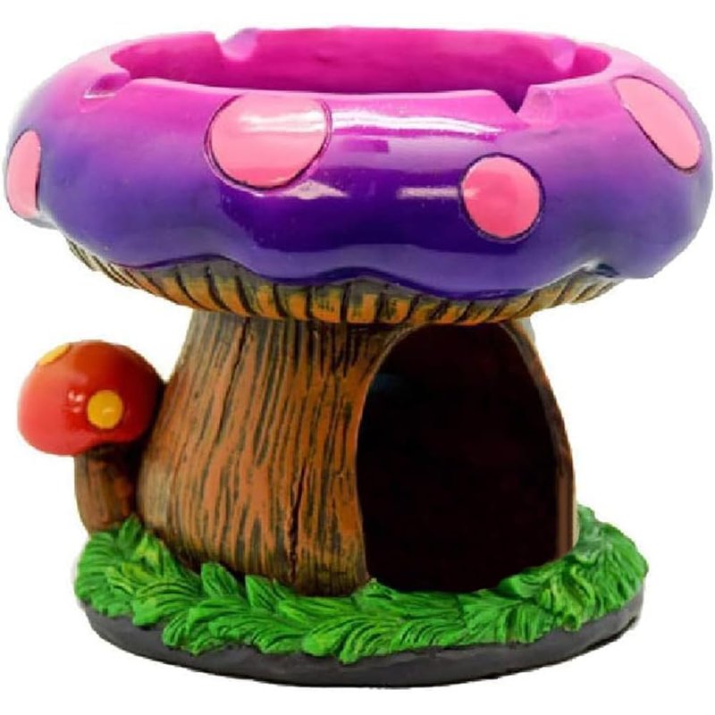 Neletao Mega Mushroom Ashtray with Lighter Stash Spot - Cool Ashtrays for Weed Smokers and Bong Users with Smoking Accessories Collection (Pink)