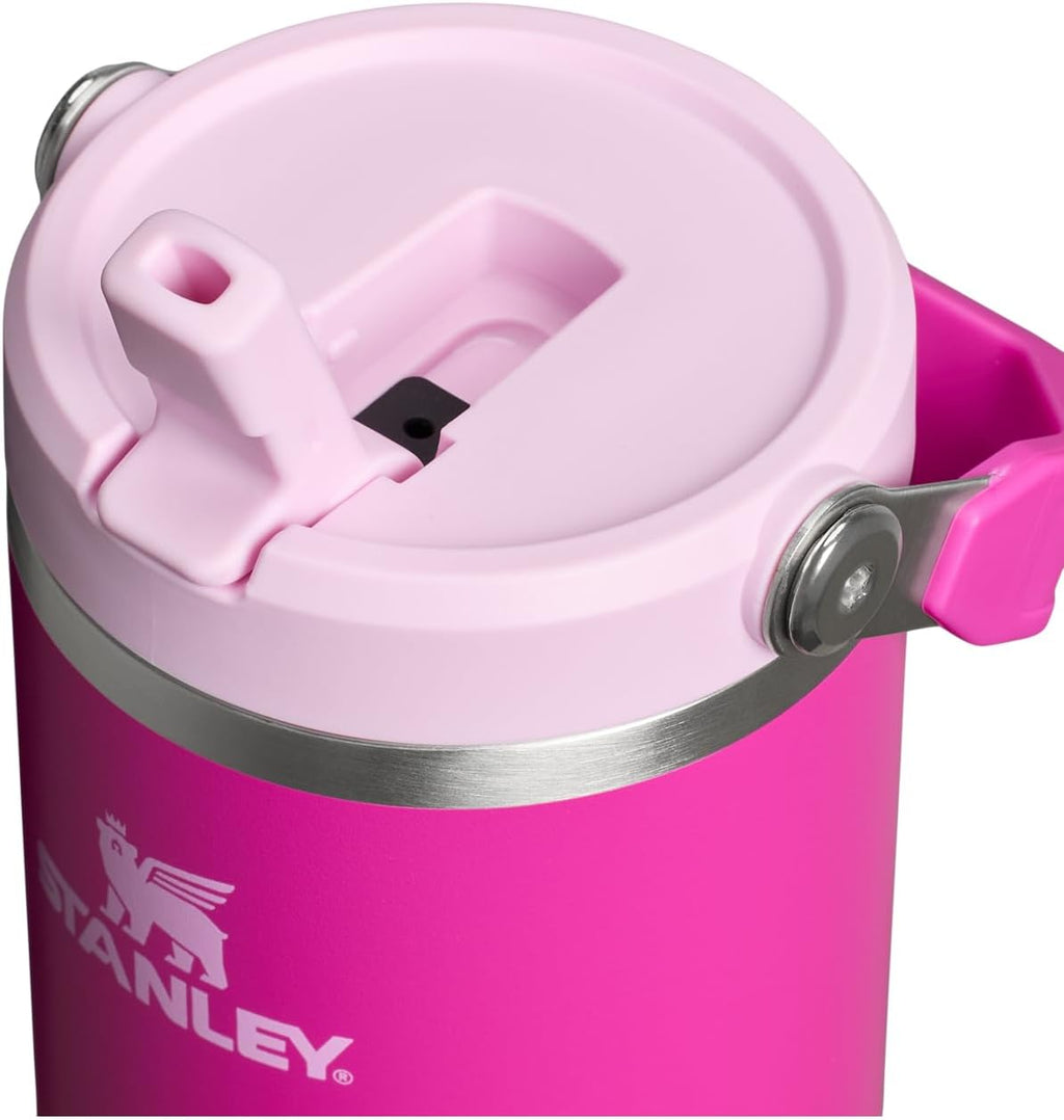 STANLEY IceFlow 2.0 Tumbler - 30 oz Insulated Water Bottle with Flip Straw & Handle | Violet Blossom