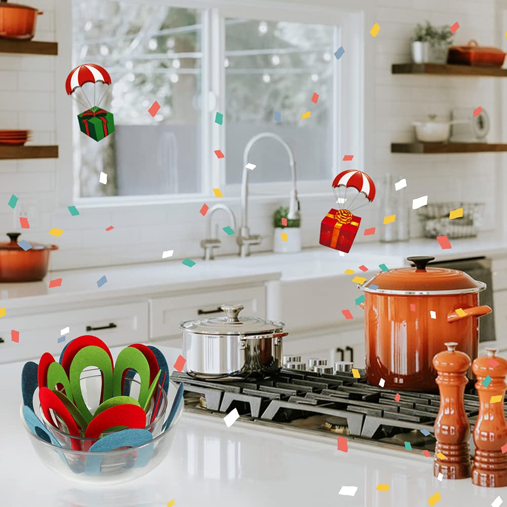 BYKITCHEN Felt Pan Separators, Set of 20 & 4 Different Sizes, Flower Glass Bowl Dish Separator Protectors for Stacking and Protecting Glassware, Cookware and More