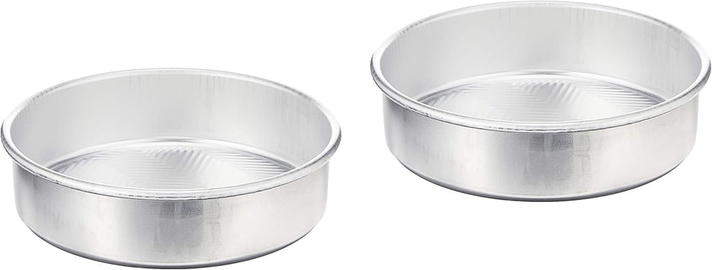 Nordic Ware 9-Inch Round Cake Pan Set - Durable Nonstick Bakeware | 2-Pack, Natural Finish