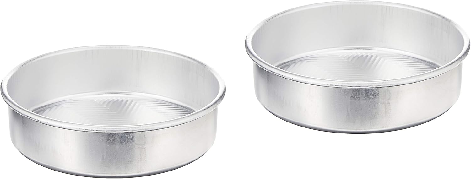 Nordic Ware 9-Inch Round Cake Pan Set - Durable Nonstick Bakeware | 2-Pack, Natural Finish