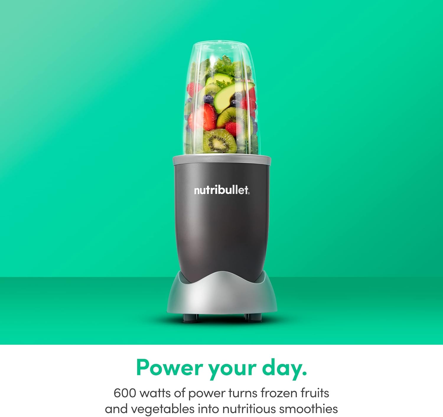 Nutribullet Personal Blender - 600 Watt, 24 Ounces for Smoothies, Shakes & Food Prep | Gray