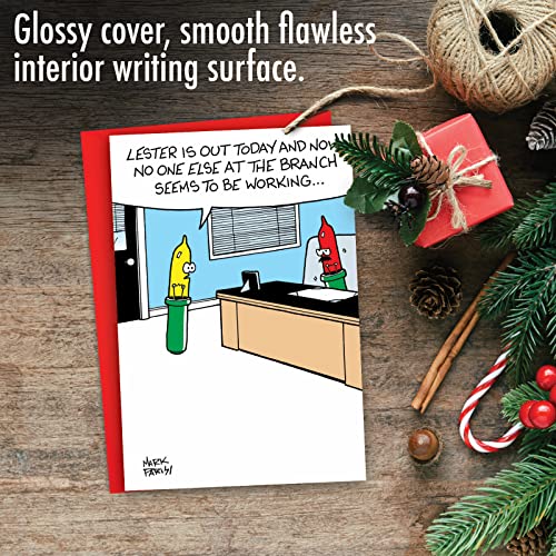 NobleWorks 1 Christmas Card — Lights Out Merry Christmas C7661XSG (Variation: Lights Out)
