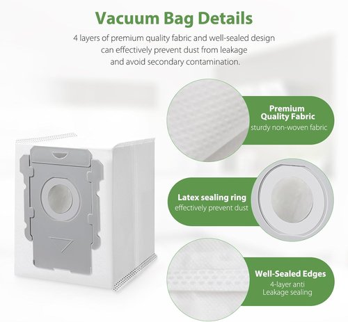 iRobot 18-Pack Vacuum Bags | Compatible with Roomba i7, i8, j7, s9 & All Clean Base