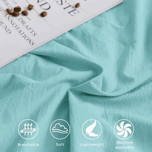 KimLuxz Turquoise Comforter Queen Size, 3 Piece Soft Teal Modern Bedding Set, Lightweight Aqua All Season Microfiber Down Alternative Bed Comforter with 2 Pillow Shams for Women Men