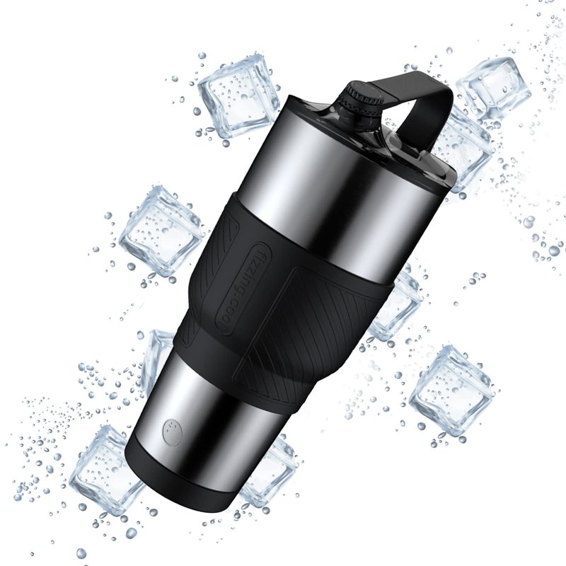 Fizzing.Cool Flipping Cup 100% Leakproof 32 oz Stainless Steel Vacuum Insulated Tumbler with Handle, Easy Clean Protein Shaker Bottle w/Screw Lid, Travel Mug