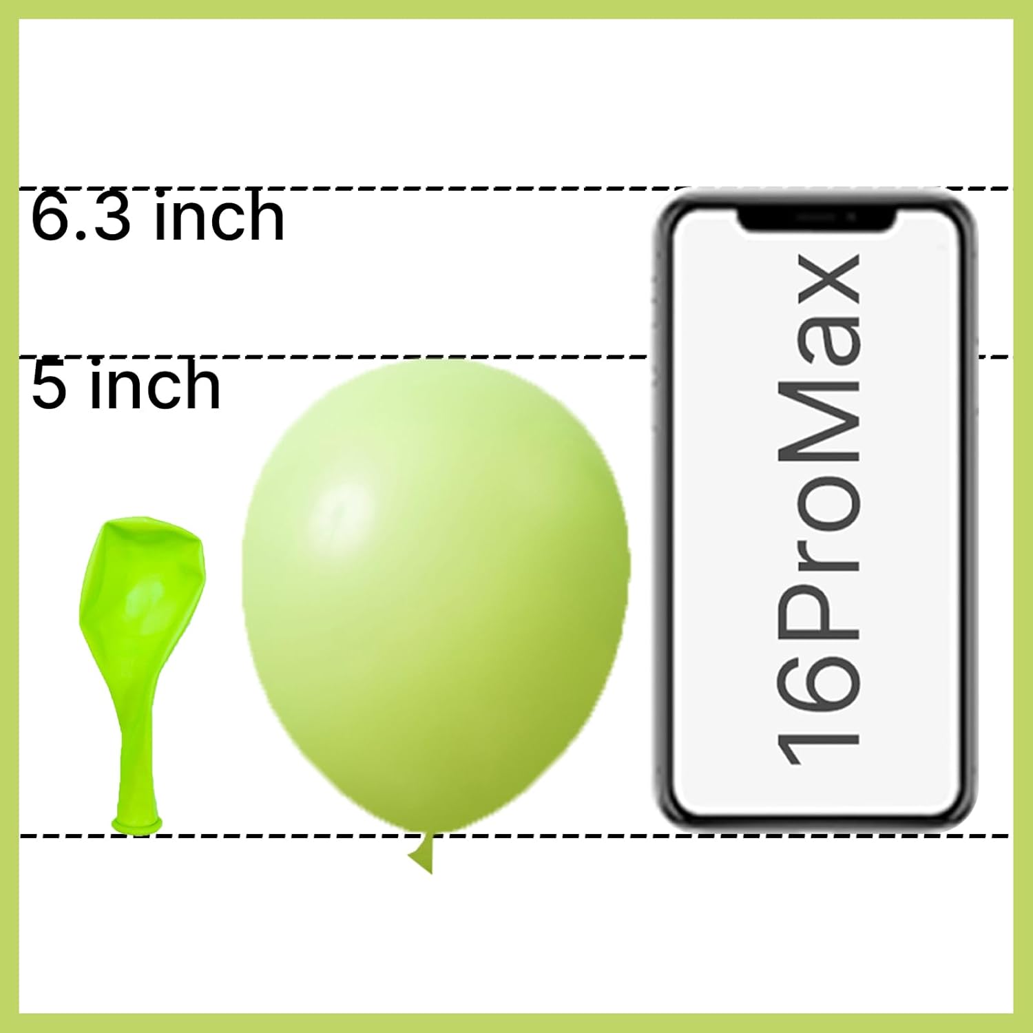 PartyWoo Lime Green Balloons - 100pcs 5-Inch Light Green Latex Helium Balloons for Celebrations