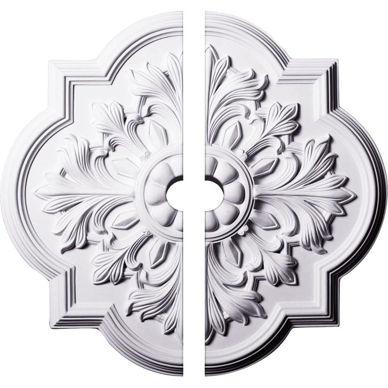 Ekena Millwork CM20BO2-01500 20"OD x 1 1/2"ID x 1 3/4"P Bonetti Ceiling Medallion, Fits Canopies up to 5-1/8", 2 Piece