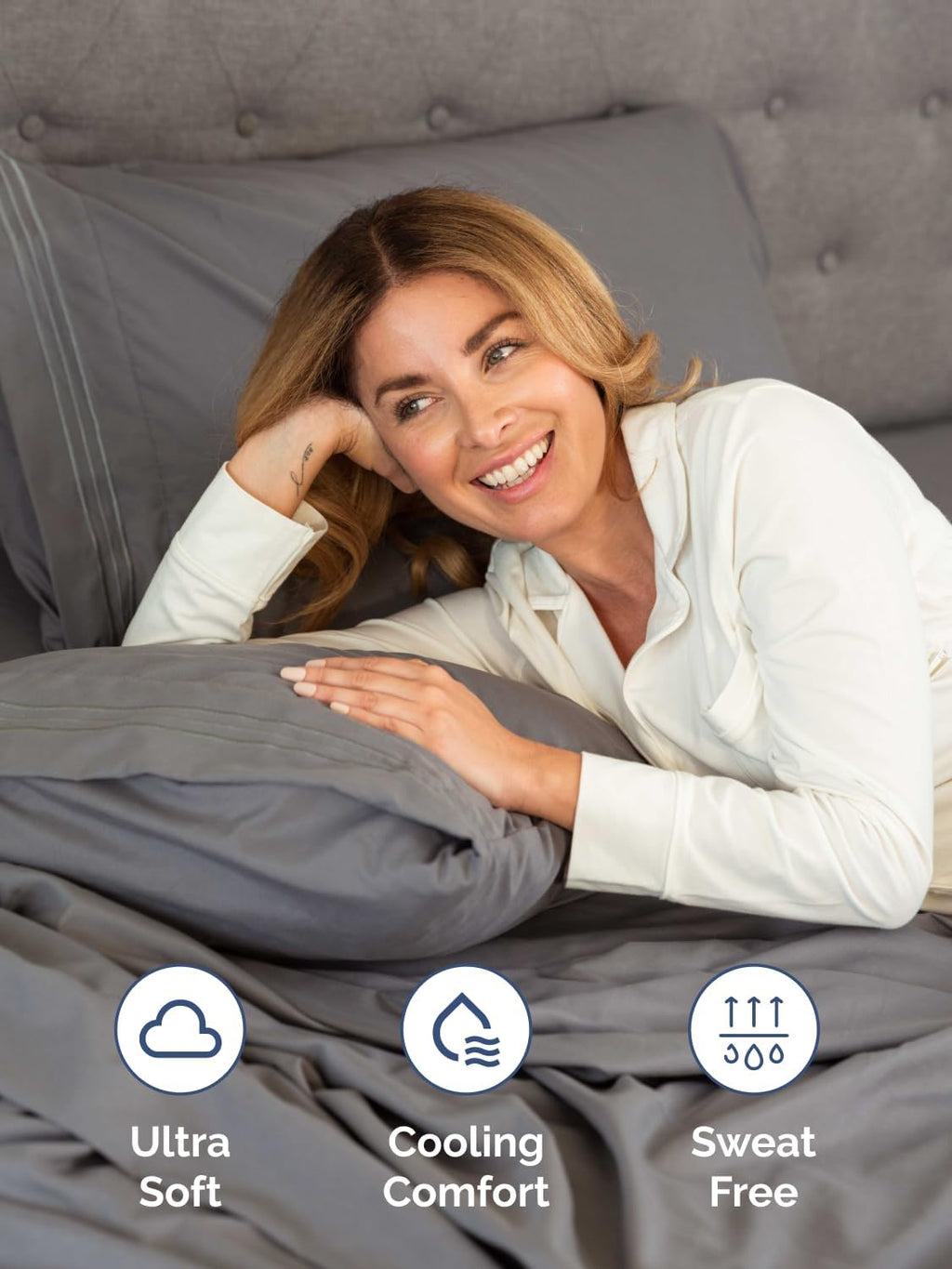 Regine Switzerland Extra Deep Queen Fitted Sheet - Ultra Soft, Wrinkle-Free - Fits 18-24 Inch Mattresses - Dark Grey