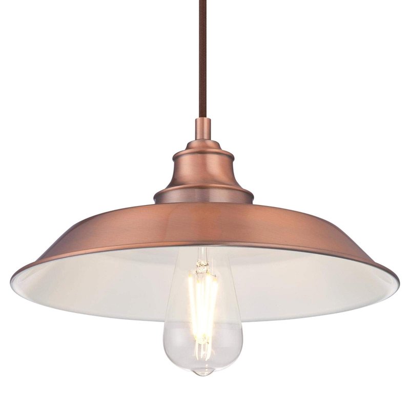 Westinghouse Lighting 6370500 Iron Hill One Light, Washed Copper Finish Indoor Pendant, one Size
