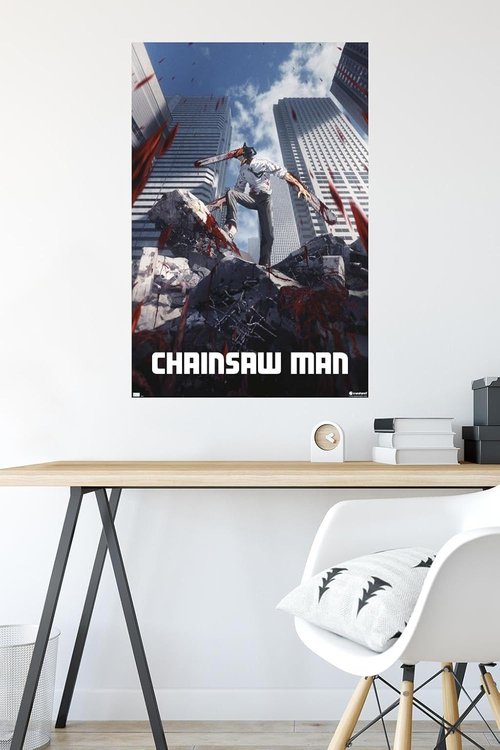 Chainsaw Man Wall Poster - Stunning Key Art | Unframed, 34L x 22.4W Inches