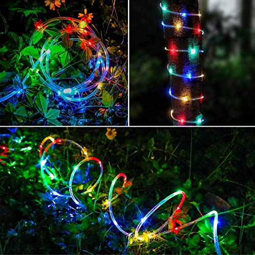 40ft LED Rope Lights, Battery Operated Fairy String Lights with Remote & Timer