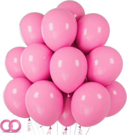 Matte Pink Balloons by [Brand Name] - 100 Pcs 12 Inch for Baby Shower & Birthday Party Decor