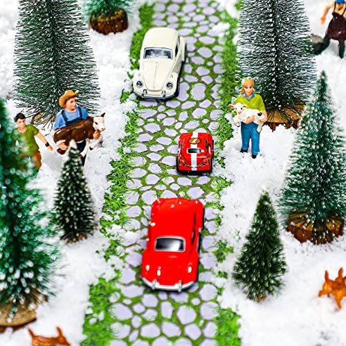 Miniature Christmas Village Road Mats, Realistic Brick Design, 2 Pack