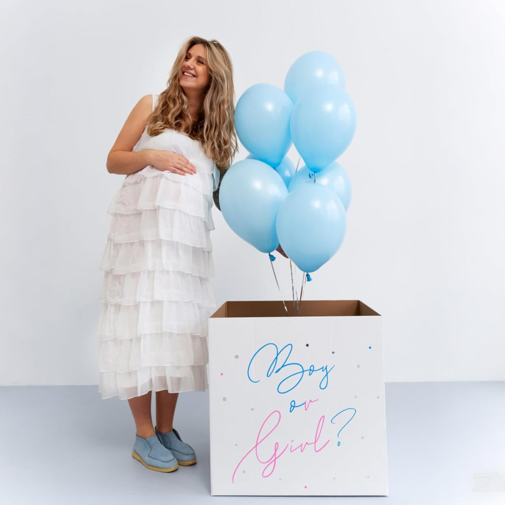Pastel Blue Latex Balloons - 100 Pack 12 Inch Round Helium Balloons for Baby Showers & Birthday Parties