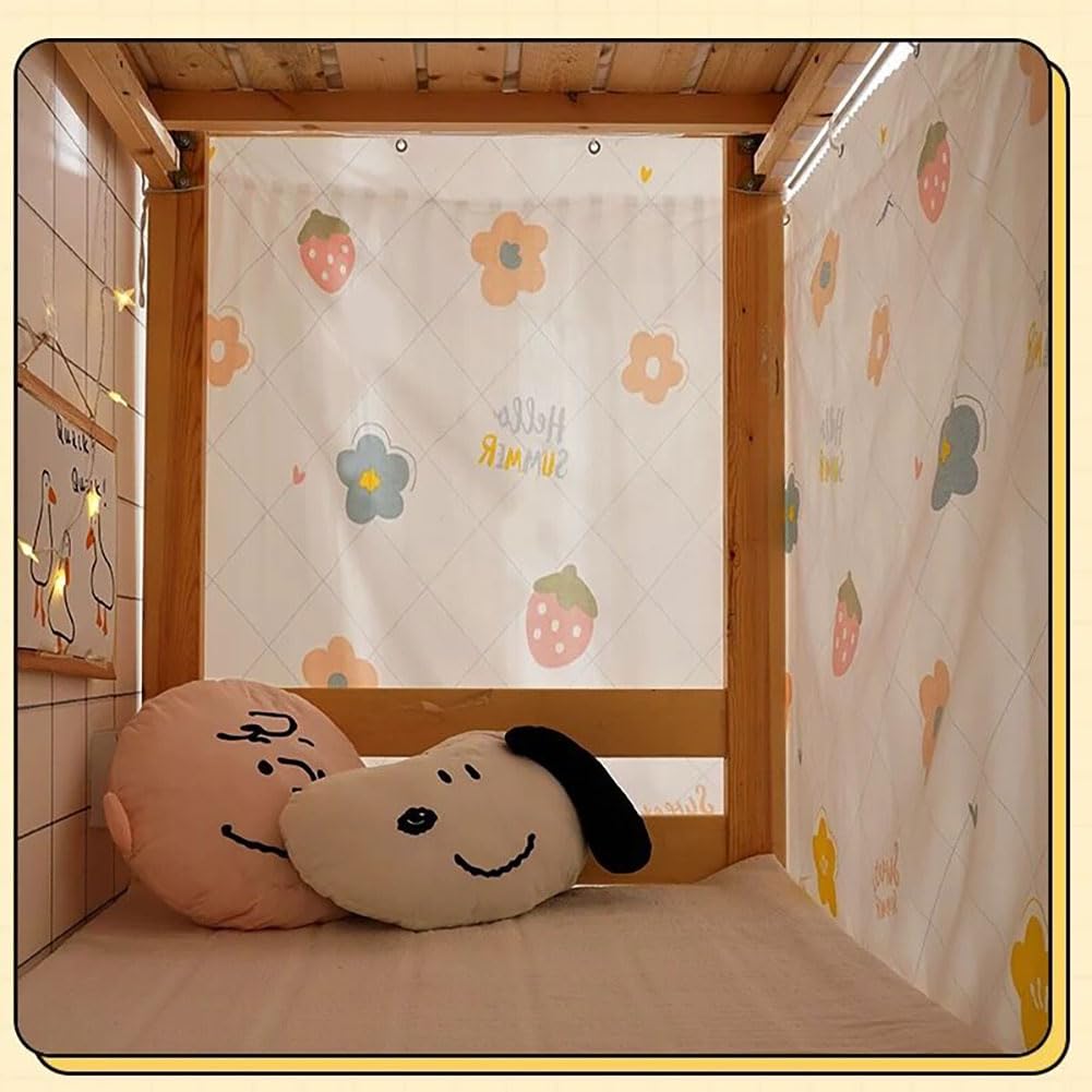 XGOPTS Bottom Bunk Bed Curtains Students Dormitory Bunk Bed Curtains Loft Bedroom Privacy Curtains Single Sleeper Blackout Cloth Bed Tent Curtain Shading Net Lightproof Bedding Spread Curtain Canopy