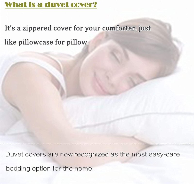 FADFAY Floral Duvet Cover Set 100% Cotton Green and Beige Striped Shabby Flower Bedding Branches Summer Bedding Reversible 600 TC Soft Zipper Comforter Cover & 2 Pillowcases，Queen