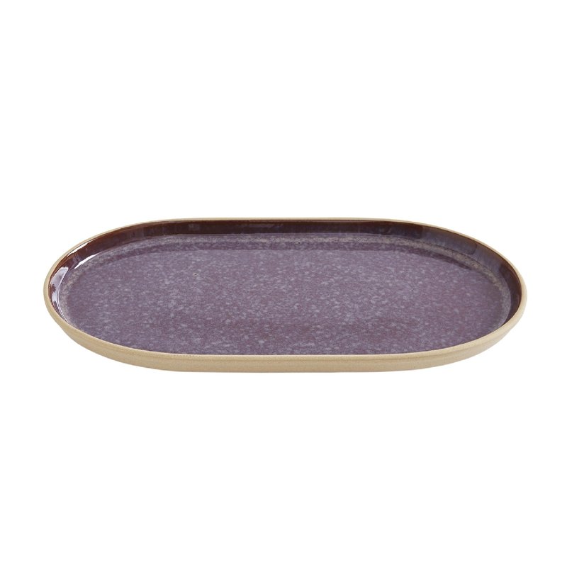 Portmeirion Minerals Oval Dish (12"x 6.4") - Stoneware Tableware with Unique Amethyst Glaze - Contemporary Dining & Essential Scandinavian Entertaining, Durable Ceramic Server for Meals & Gatherings