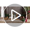 13-Piece Miniature Nativity Scene Set with Holy Family Resin Figurines