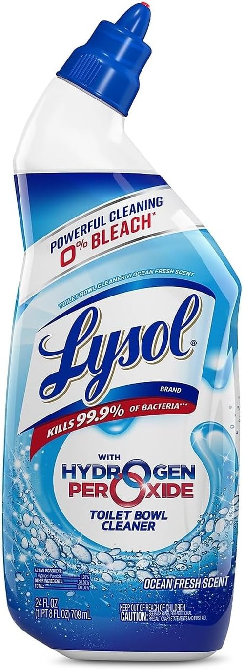 Lysol Toilet Bowl Cleaner - Ocean Fresh Scent | 24 oz Bottle | 9 Pack for Ultimate Freshness