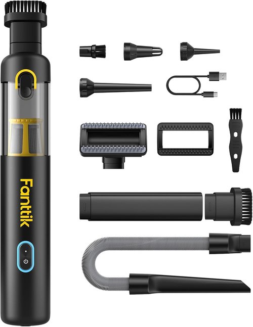 Fanttik Slim V8 APEX Car Vacuum - Cordless Handheld Design for Easy Cleaning | Black Finish