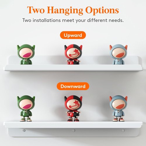 Lifewit Floating Shelves - 15" Acrylic Wall Organizer for Perfume, Makeup & Decor | 12 Pack, White